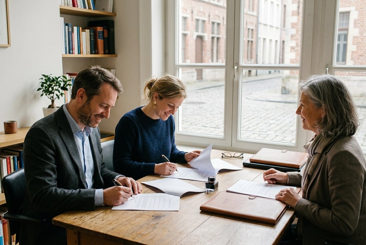 Oprichten vennootschap 1 Twee vennoten ondertekenen de oprichtingsakte
